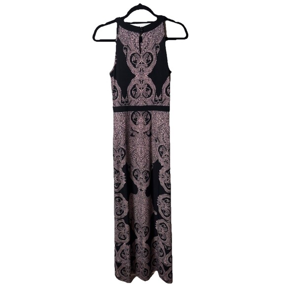 INC Womens Printed Keyhole Maxi Dress Curling Paisley Size Small - Picture 2 of 8